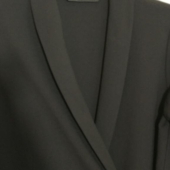 Zara Woman Wrap Dress Size XS Black Long Sleeve Tie At Waist Knee Length Career - Picture 6 of 11